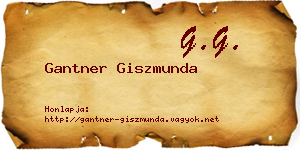 Gantner Giszmunda névjegykártya